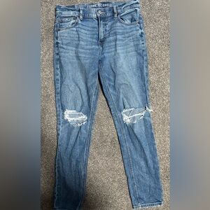 American Eagle Outfitters Blue Ripped Skinny Jeans